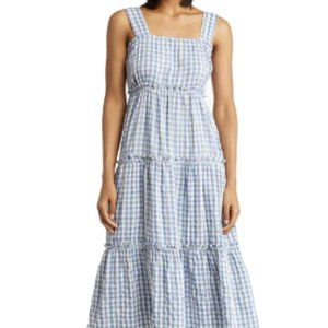 MAX STUDIO Smocked Tiered Maxi Dress